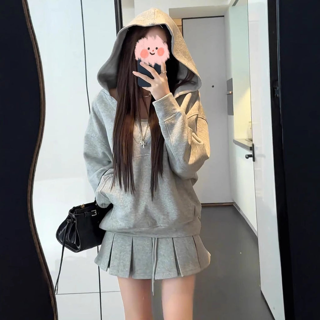 Women's Spring Hooded Sweatshirt Two-Piece Set