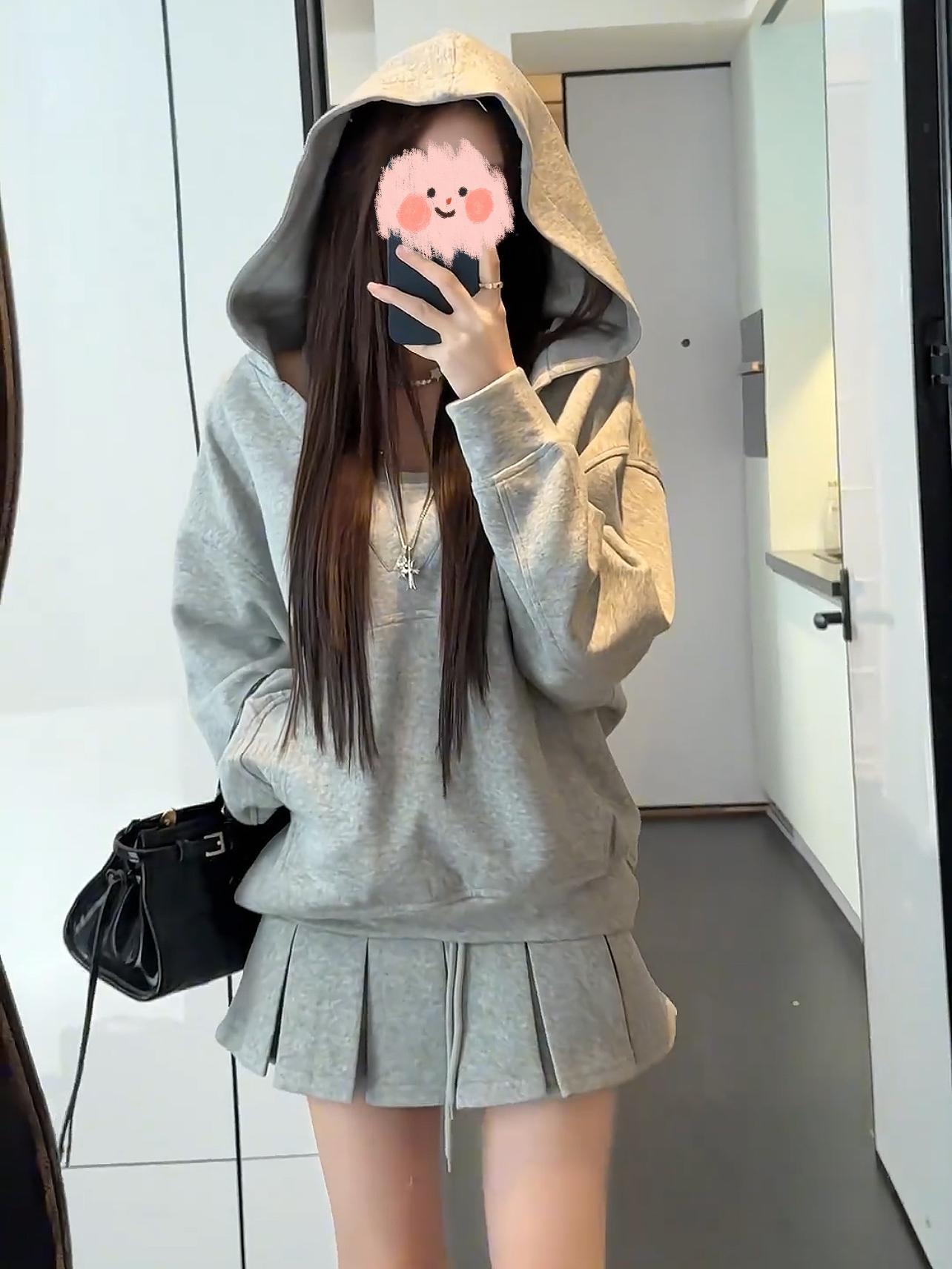 Women's Spring Hooded Sweatshirt Two-Piece Set