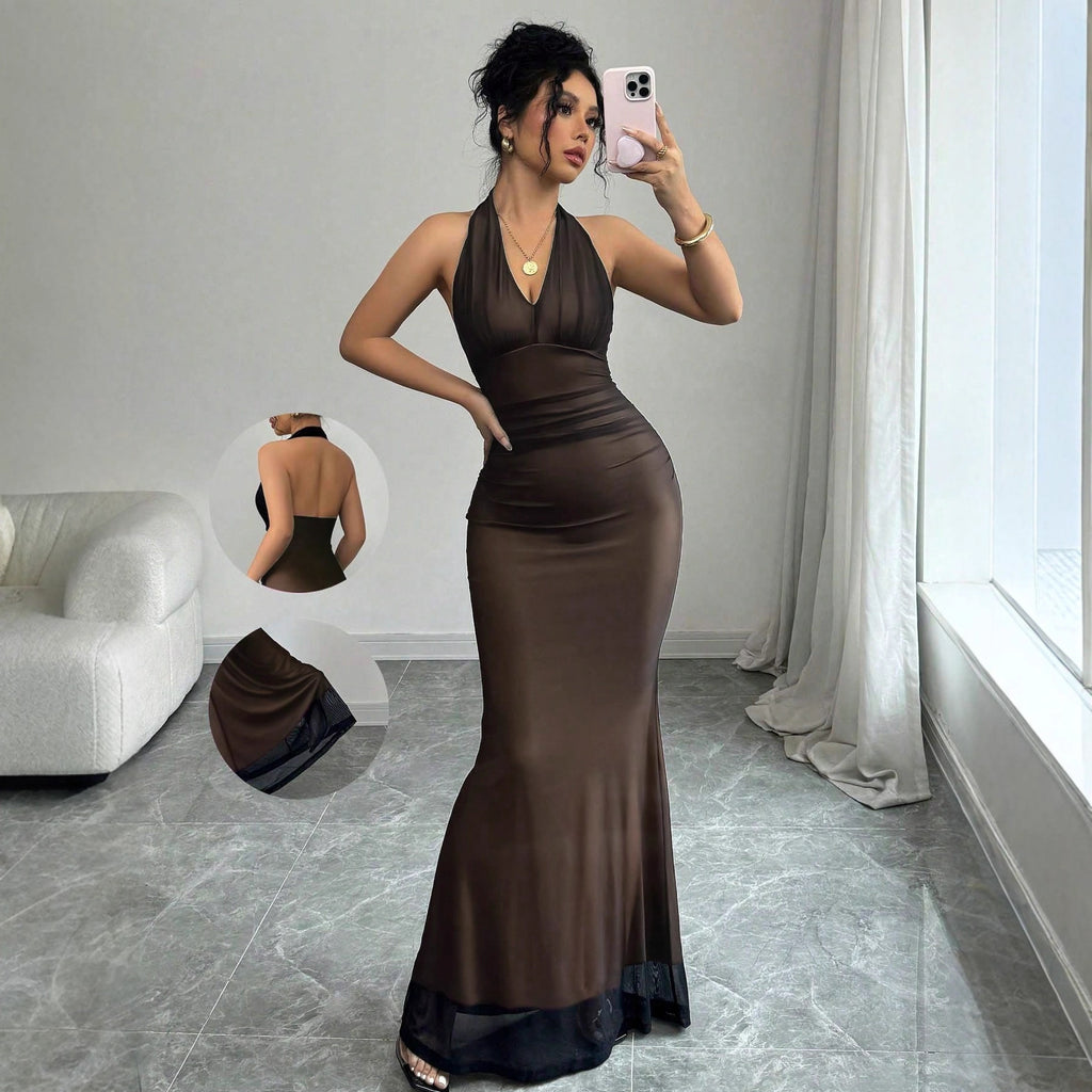 Women's Mesh Sleeveless Casual Dress