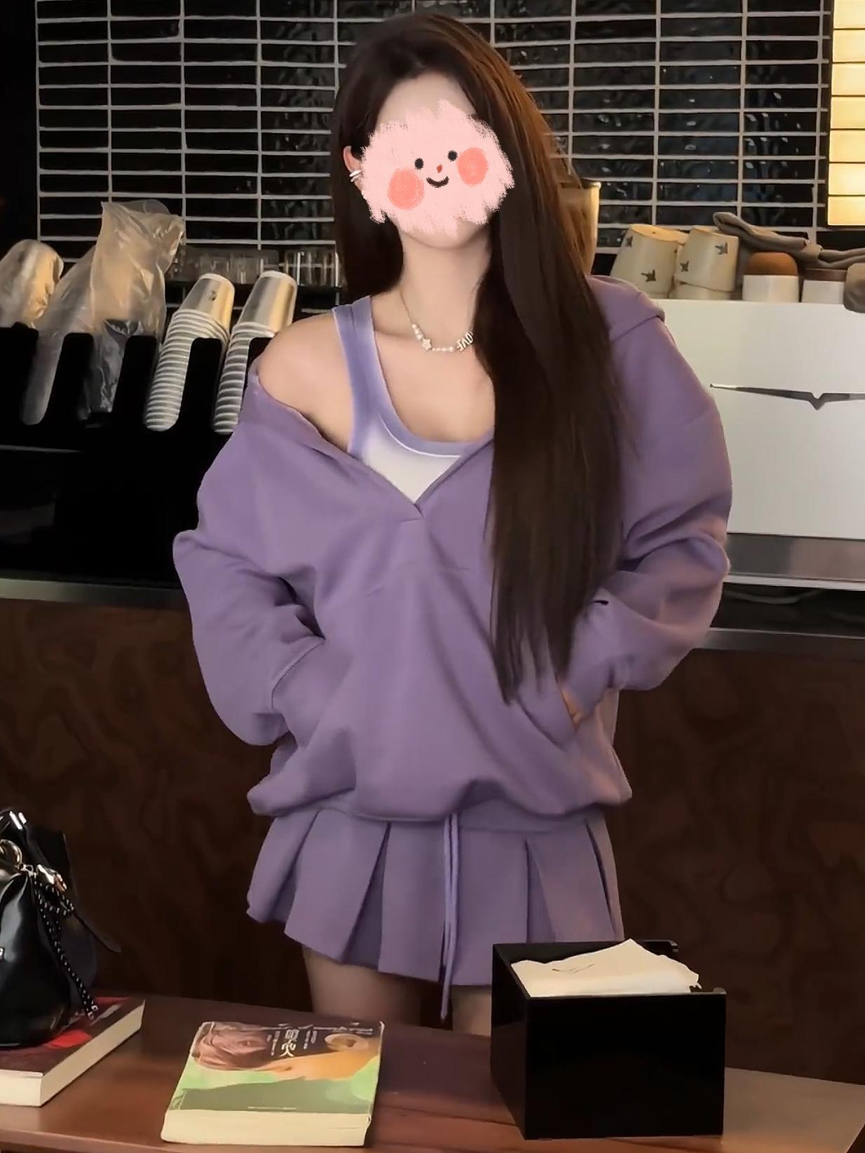 Women's Spring Hooded Sweatshirt Two-Piece Set